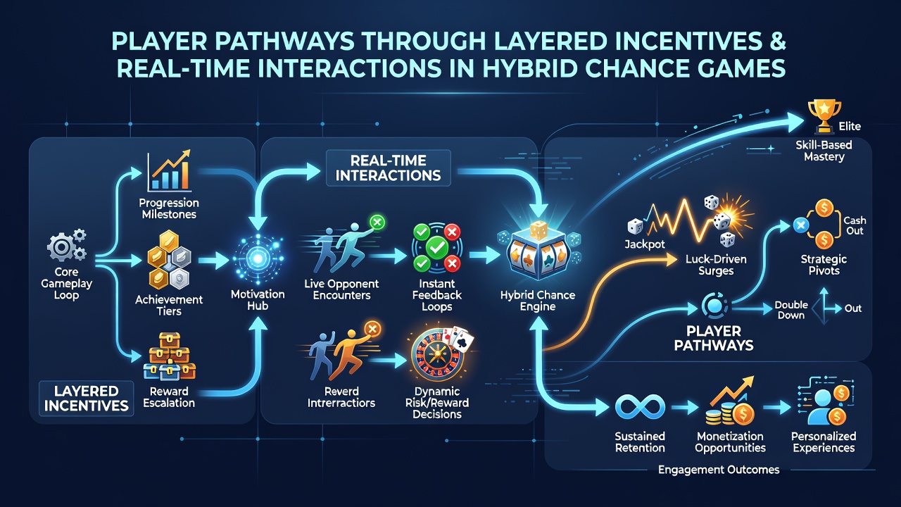 Diagram showing real-time chat interfaces integrated with incentive dashboards in bingo-slot hybrid applications