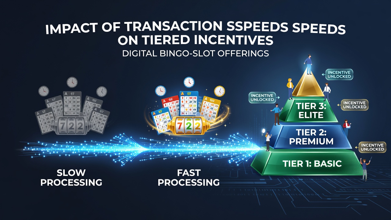 Digital bingo-slot interface showing transaction confirmation and tier progress indicators