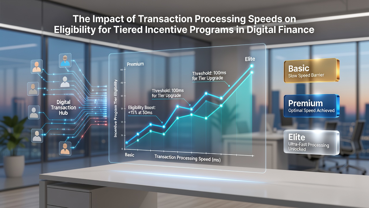 Analytics dashboard displaying transaction speed metrics alongside tier eligibility status